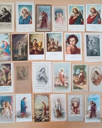 Lotto 67 santini d'epoca Gesù Buon Pastore