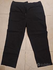 Pantaloni neri classici a sigaretta vita media