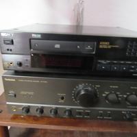 amplificatore technics +-cd sony