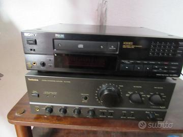 amplificatore technics +-cd sony