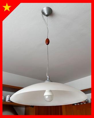 Lampadario moderno a sospensione in vetro satinato