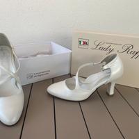 Padova, scarpa bianco perla Sposa