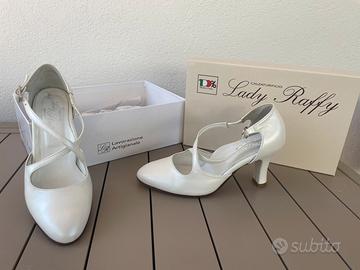 Padova, scarpa bianco perla Sposa