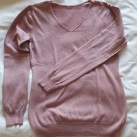 maglione donna con filamenti luccicanti 