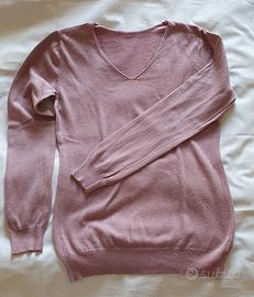 maglione donna con filamenti luccicanti 