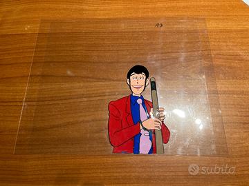 ANIME CEL Originale LUPIN 3 rodovetro giacca rossa