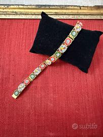 Bracciale vintage, anni 50 in micro mosaico