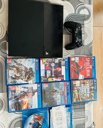 Playstation  4 ps4  con 7 giochi e controller