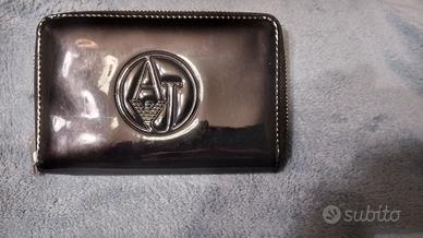 portafoglio vernice nera Armani