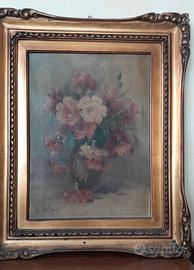 Quadro floreale (olio su tela) circa 70x45