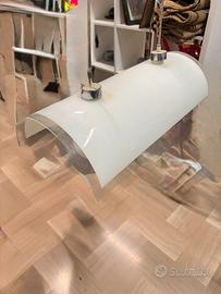 Lampada a sospensione in vetro curvato