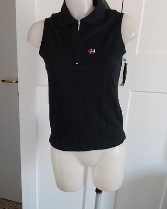Canotta Polo in Cotone Piquet Choice - Nero Intens