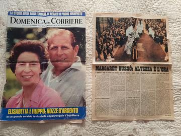 Giornale Nozze d'argento della Regina Elisabetta e