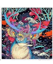 Kit Pittura Diamante 5D Alce colorata - nuovo