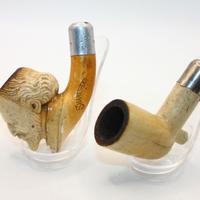 Set di due pipe Inglesi in terracotta