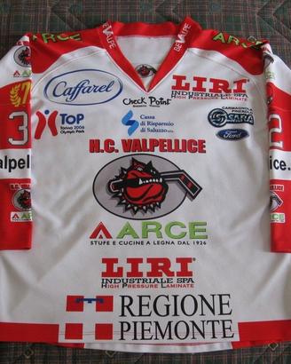 Maglia hockey Valpellice usata in partita