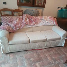 Divano 3 posti stile Provenzale - Beige Elegante