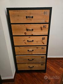 Cassettiera Madison du Monde stile industriale