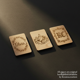 Bundle 3 Personalised Wooden Tags – 2.5x5.5 cm | L