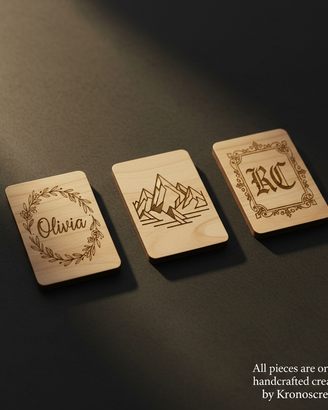 Bundle 3 Personalised Wooden Tags – 2.5x5.5 cm | L