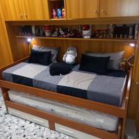 DOPPIO LETTO CON RUOTE E CASSETTI