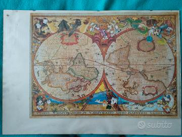 Puzzle mappa del mondo già incorniciato