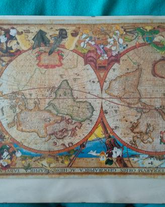 Puzzle mappa del mondo già incorniciato