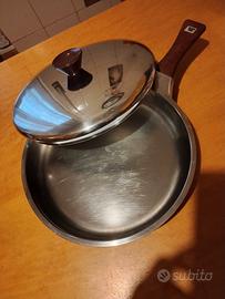 padella acciaio inox con coperchio 