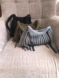 Bag all’uncinetto in fettuccia