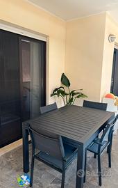 Tavolo da giardino allungabile +6 poltrone