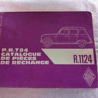 Renault 4 R4 R1124 Catalogo Ricambi Originale