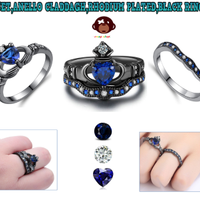 anello corona set anelli veretta rodiato