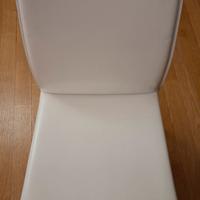 sedia Linda Bontempi pelle cuoio bianco