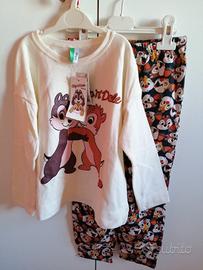 Pigiama Chip Disney Benedetton tg XS 4-5 anni