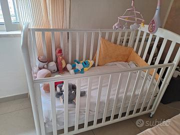 lettino  bianco italbaby modello teddy