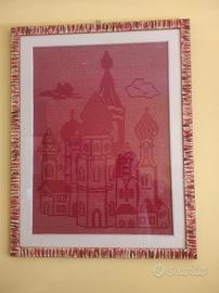 quadro all'uncinetto della piazza Rossa 