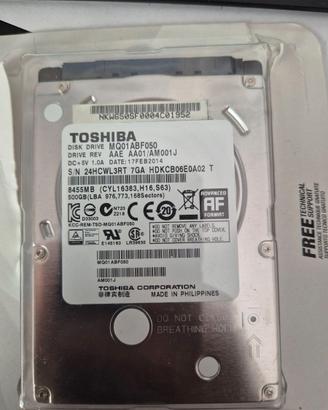 hard disk hdd 2.5'' toshiba mq01abf050 500gb
