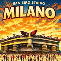 Stadio San Siro Milano Poster Locandina Manifesto