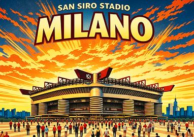 Stadio San Siro Milano Poster Locandina Manifesto