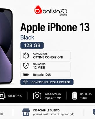 Apple iPhone 13 Black 128 GB