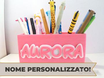 Porta penne con testo o nome personalizzato legami