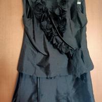 canottiera e gonna in pura seta 