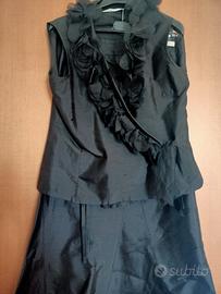 canottiera e gonna in pura seta 