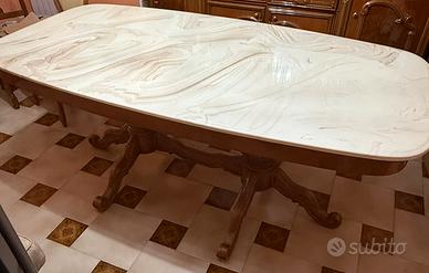 Tavolo sala da pranzo classico in marmo