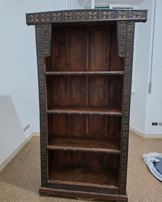 Libreria Etnica in legno massello 