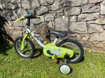 Bicicletta per bambino con rotelle semovibili