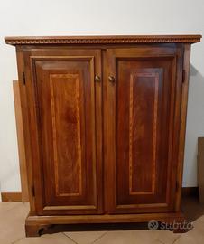 Mobiletto / scarpiera artigianal in noce nazionale