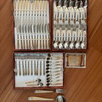 Serizio posate 12 inox e oro