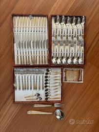 Serizio posate 12 inox e oro