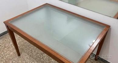 Tavolo da pranzo allungabile legno e vetro